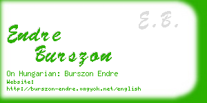 endre burszon business card